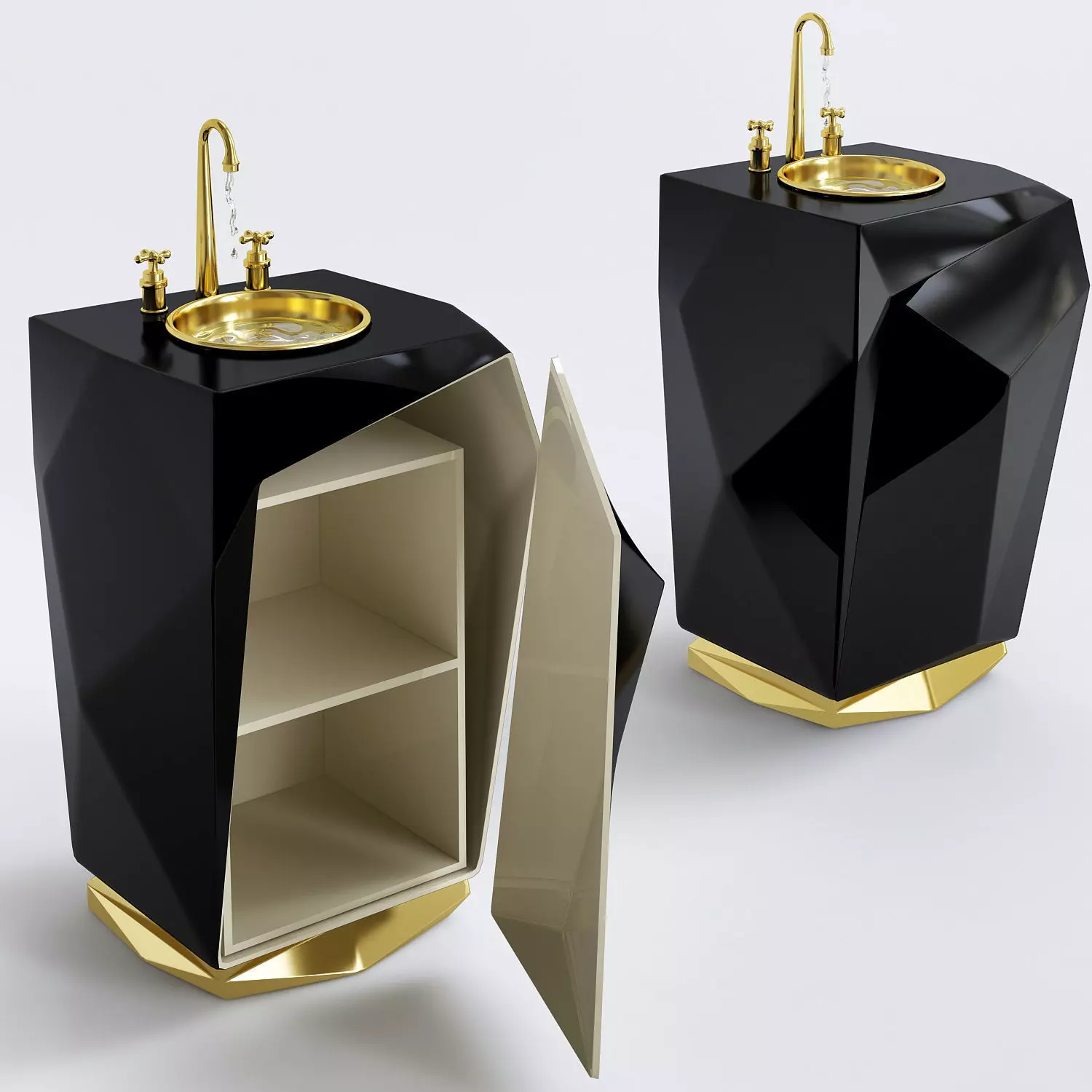 Stunning Standing Washbasins By Maison Valentina 3D model