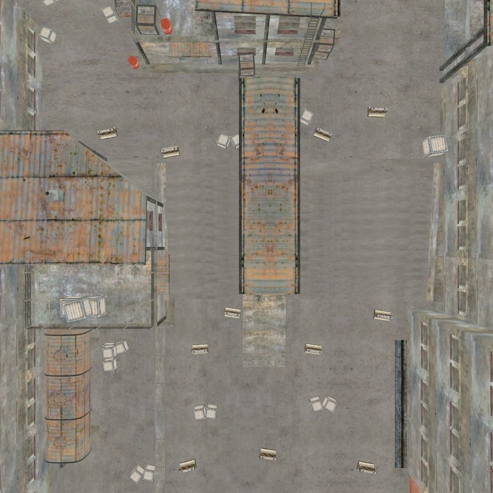 Town Environment Low-poly 3D model_1