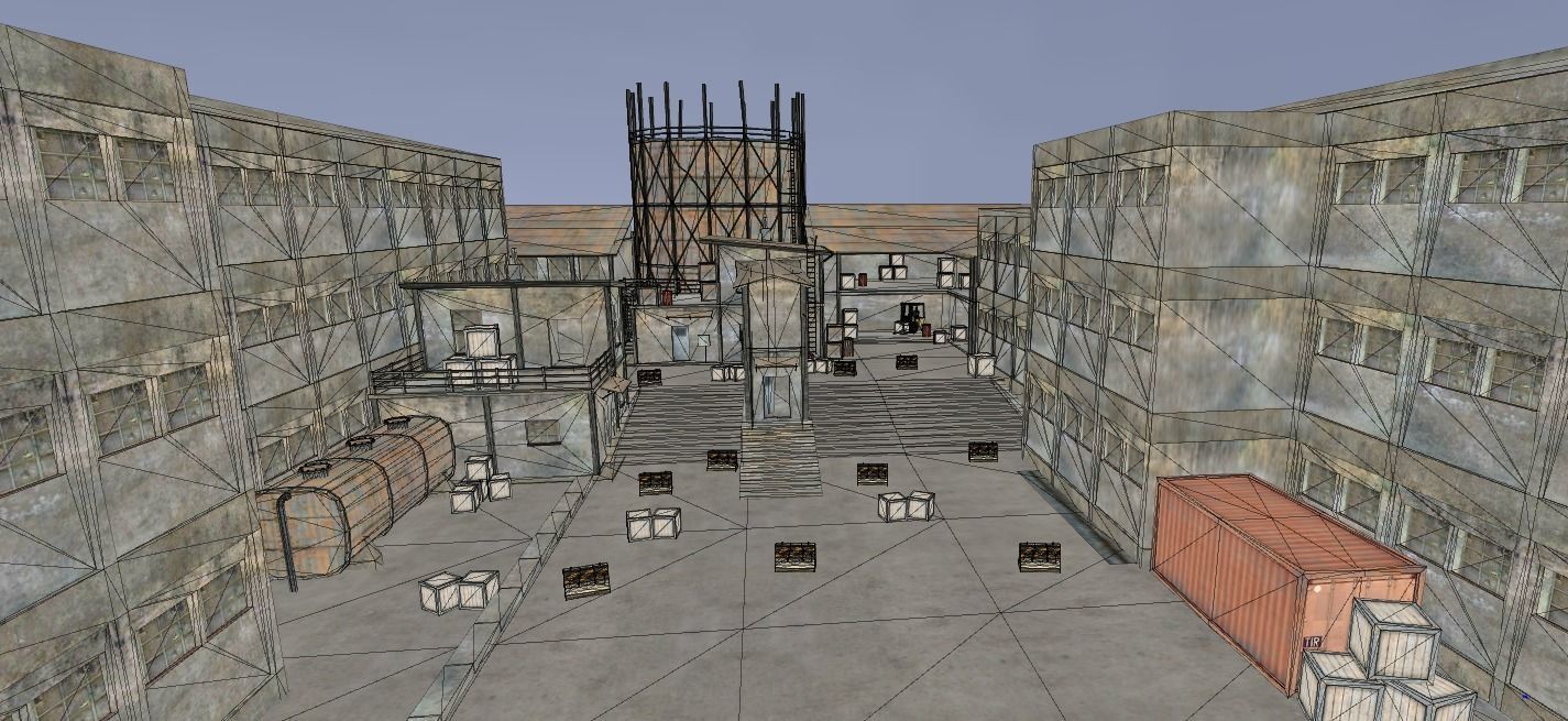 Town Environment Low-poly 3D model_8