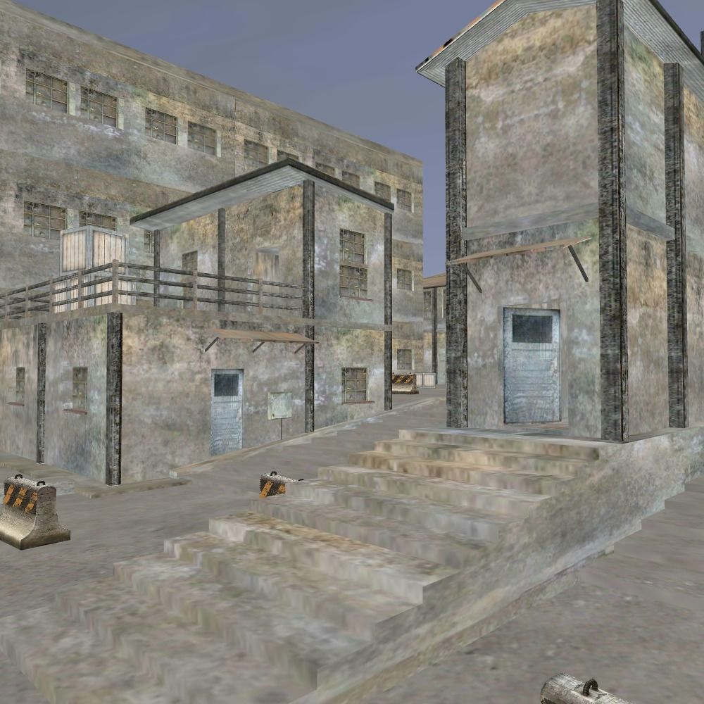 Town Environment Low-poly 3D model_5