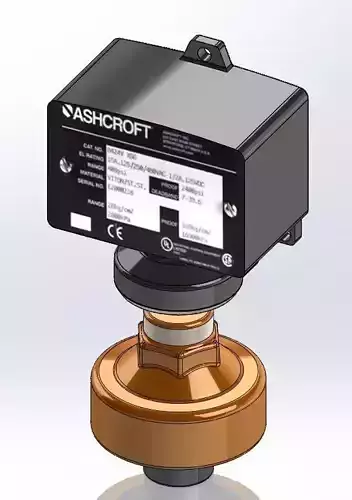 Ashcroft Pressure Switch with isolator 3D model