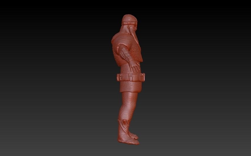 Viking statue of santa claus 3D model_2