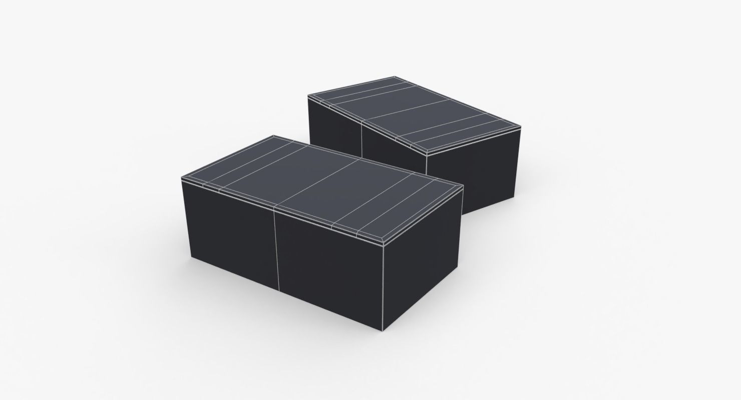 US First Aids Wooden Boxes WWII Low-poly 3D model_21