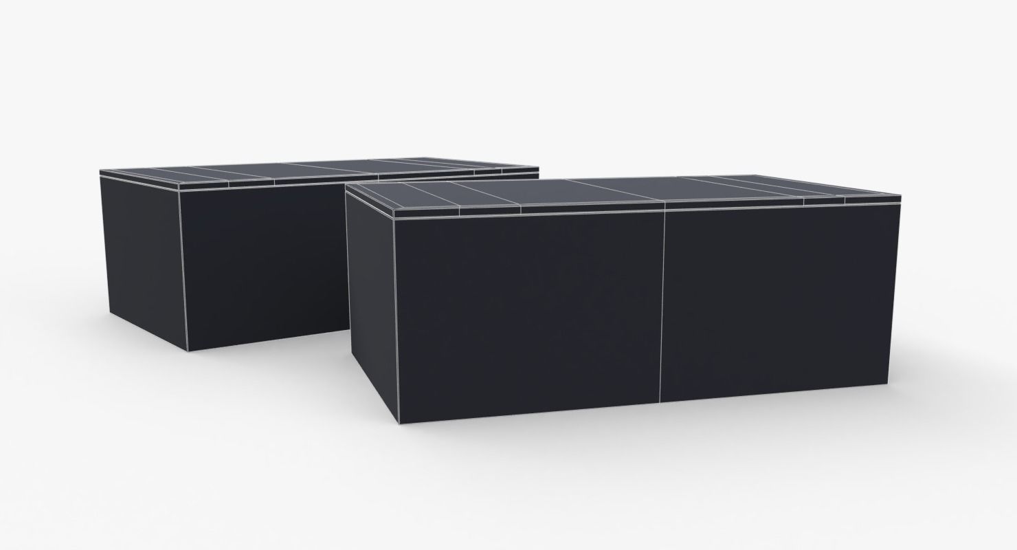 US First Aids Wooden Boxes WWII Low-poly 3D model_23