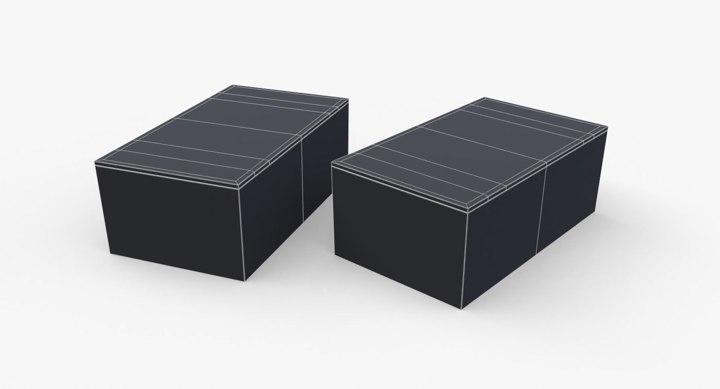 US First Aids Wooden Boxes WWII Low-poly 3D model_22