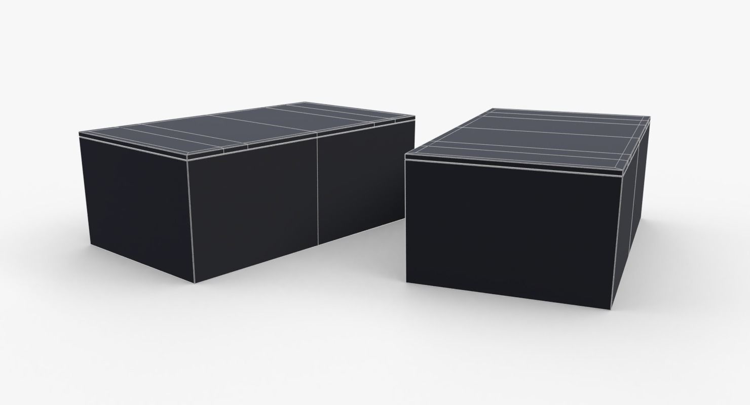 US First Aids Wooden Boxes WWII Low-poly 3D model_25