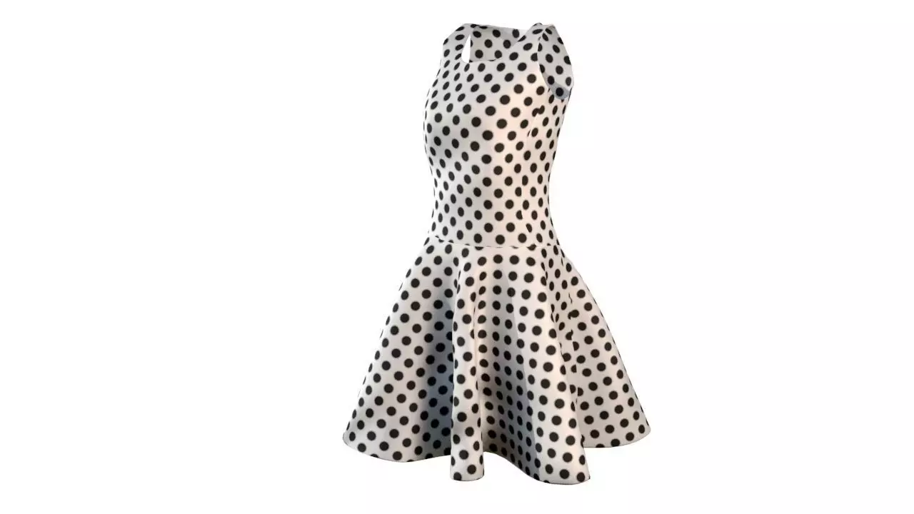 Dress with dots 3D model