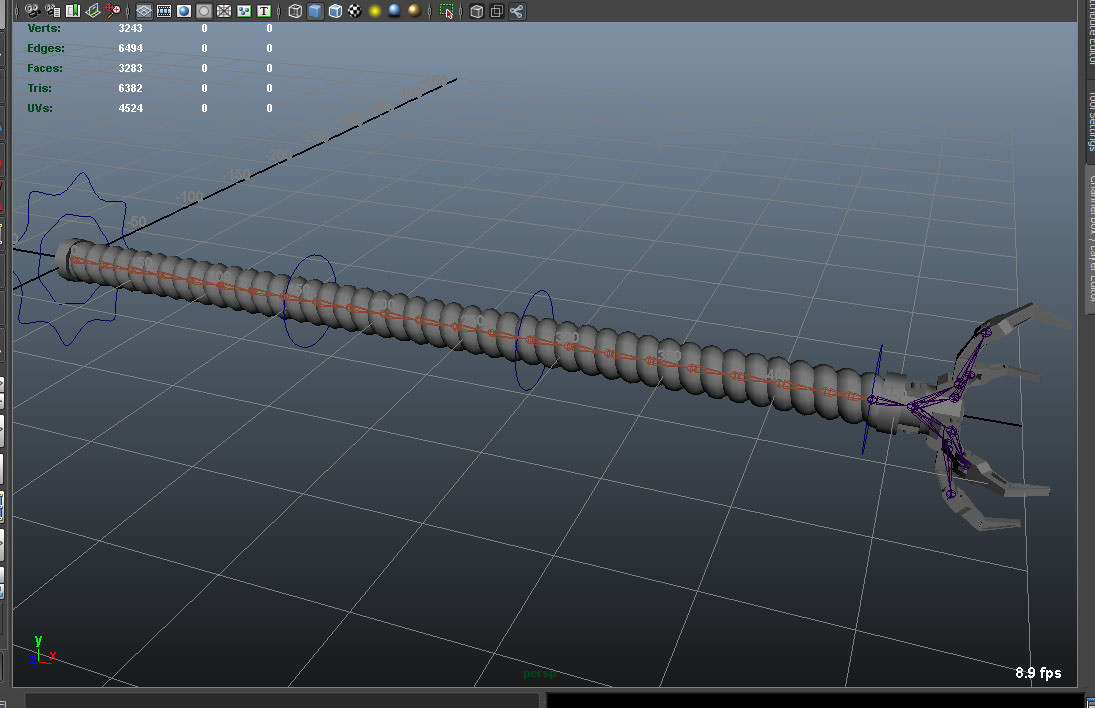 Robot Mechanic Arm - style three 3D model_13