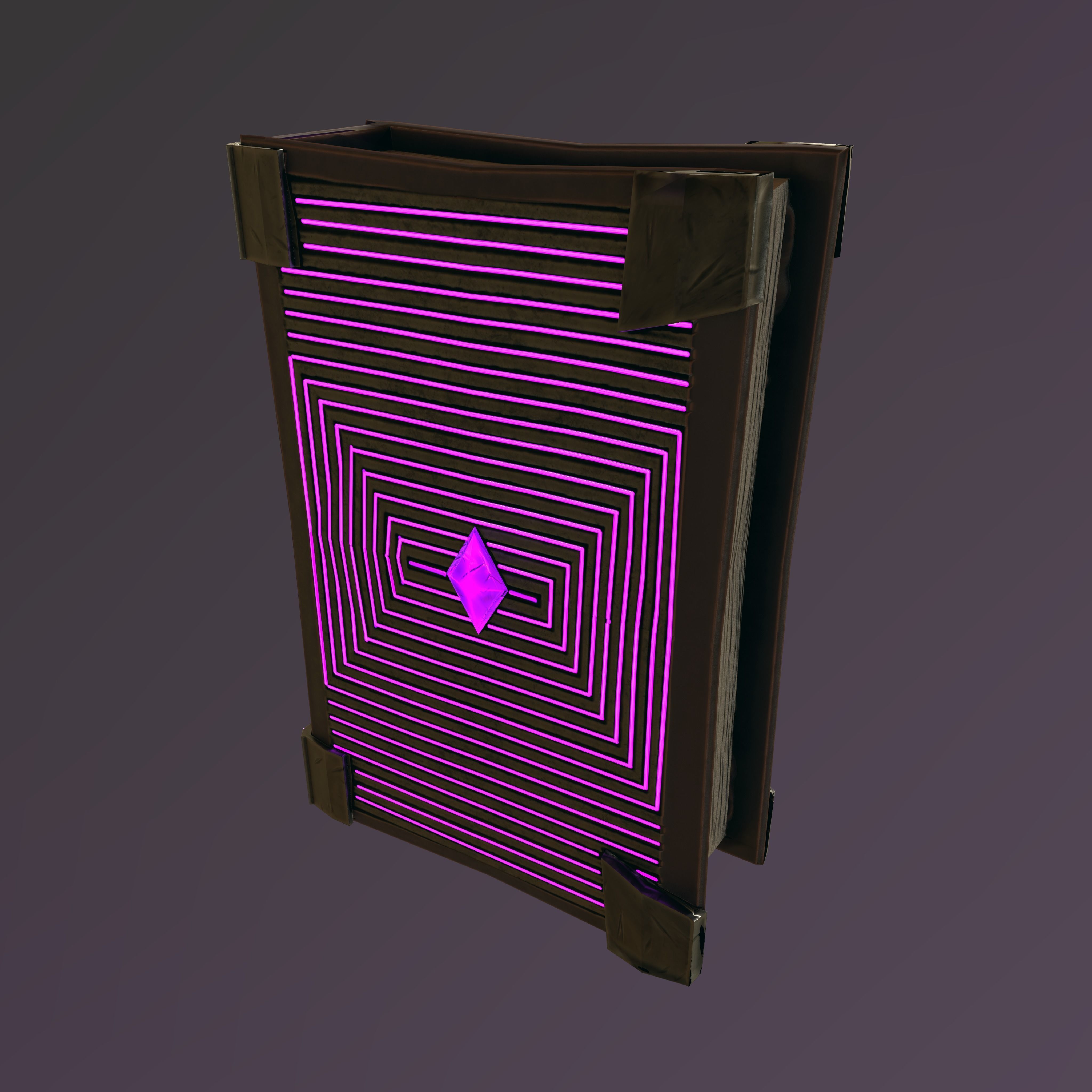 Spell Book Low-poly 3D model_1