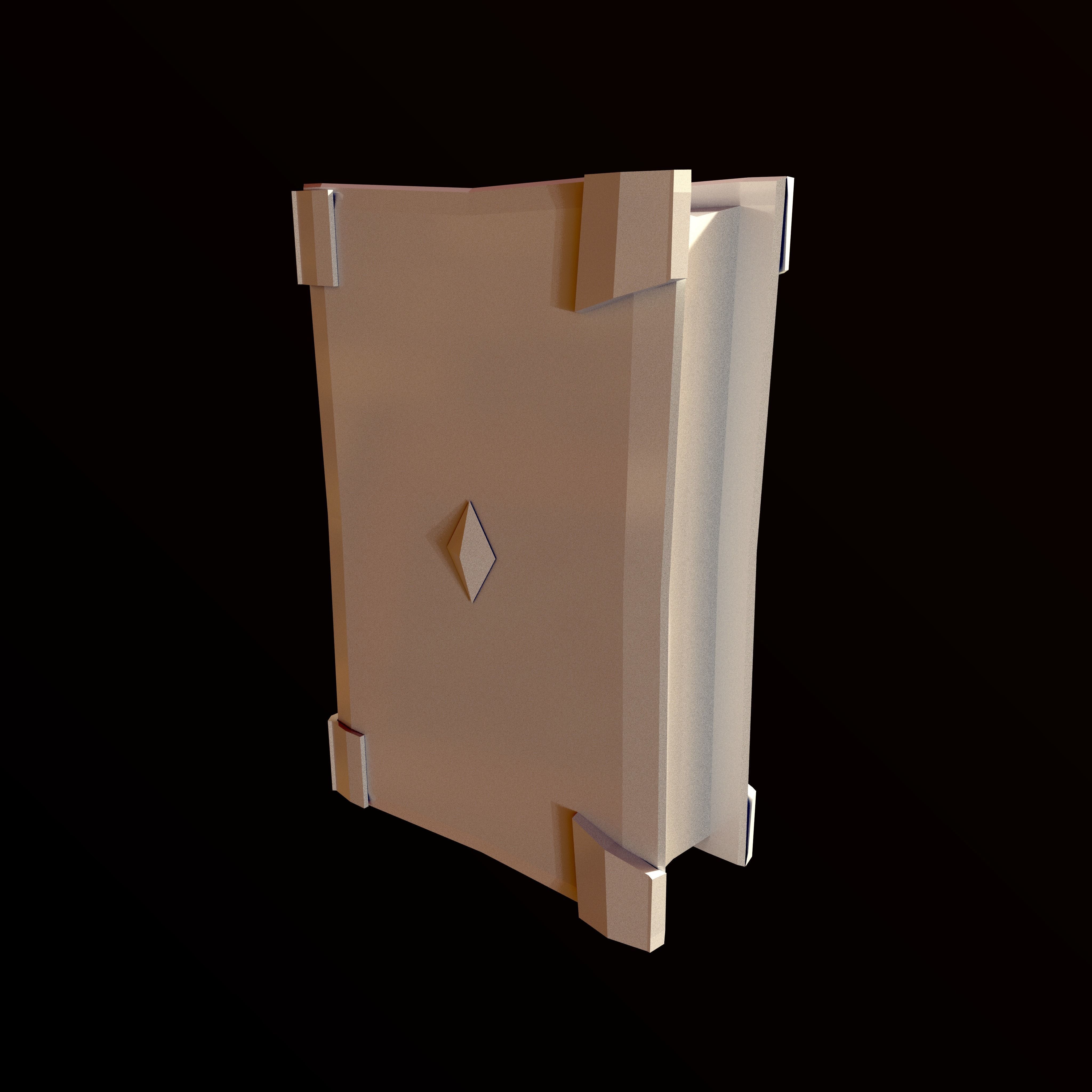 Spell Book Low-poly 3D model_6