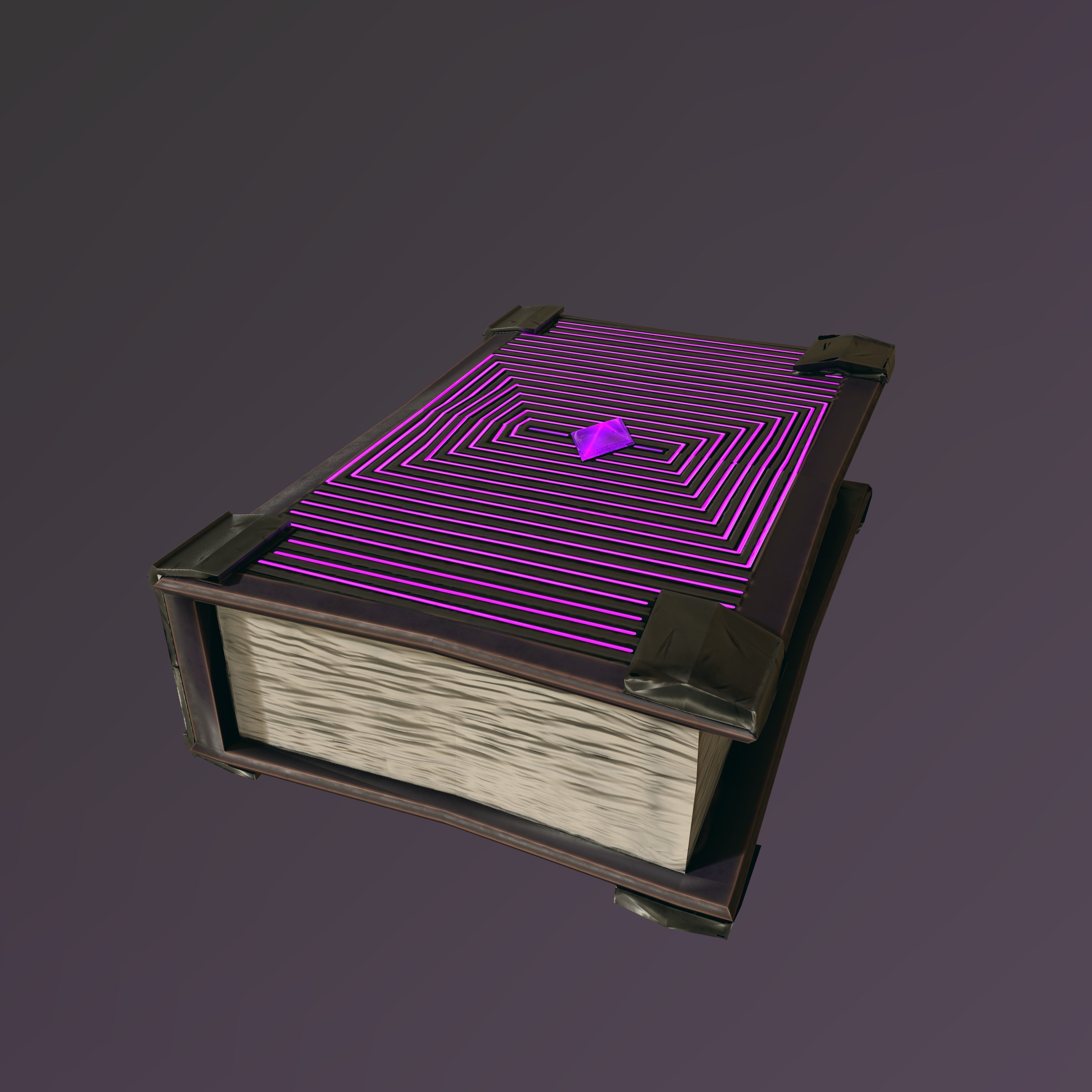 Spell Book Low-poly 3D model_2