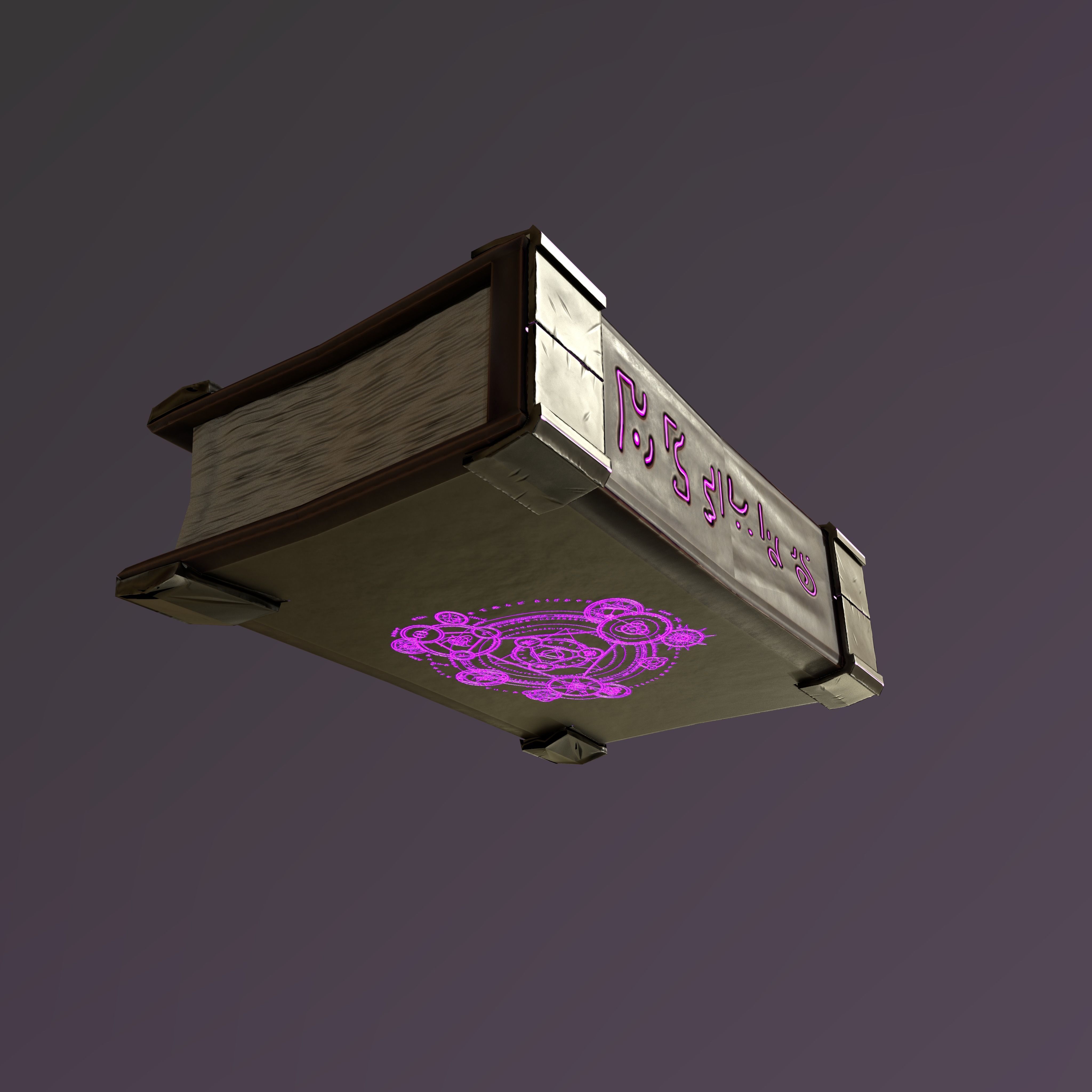 Spell Book Low-poly 3D model_3