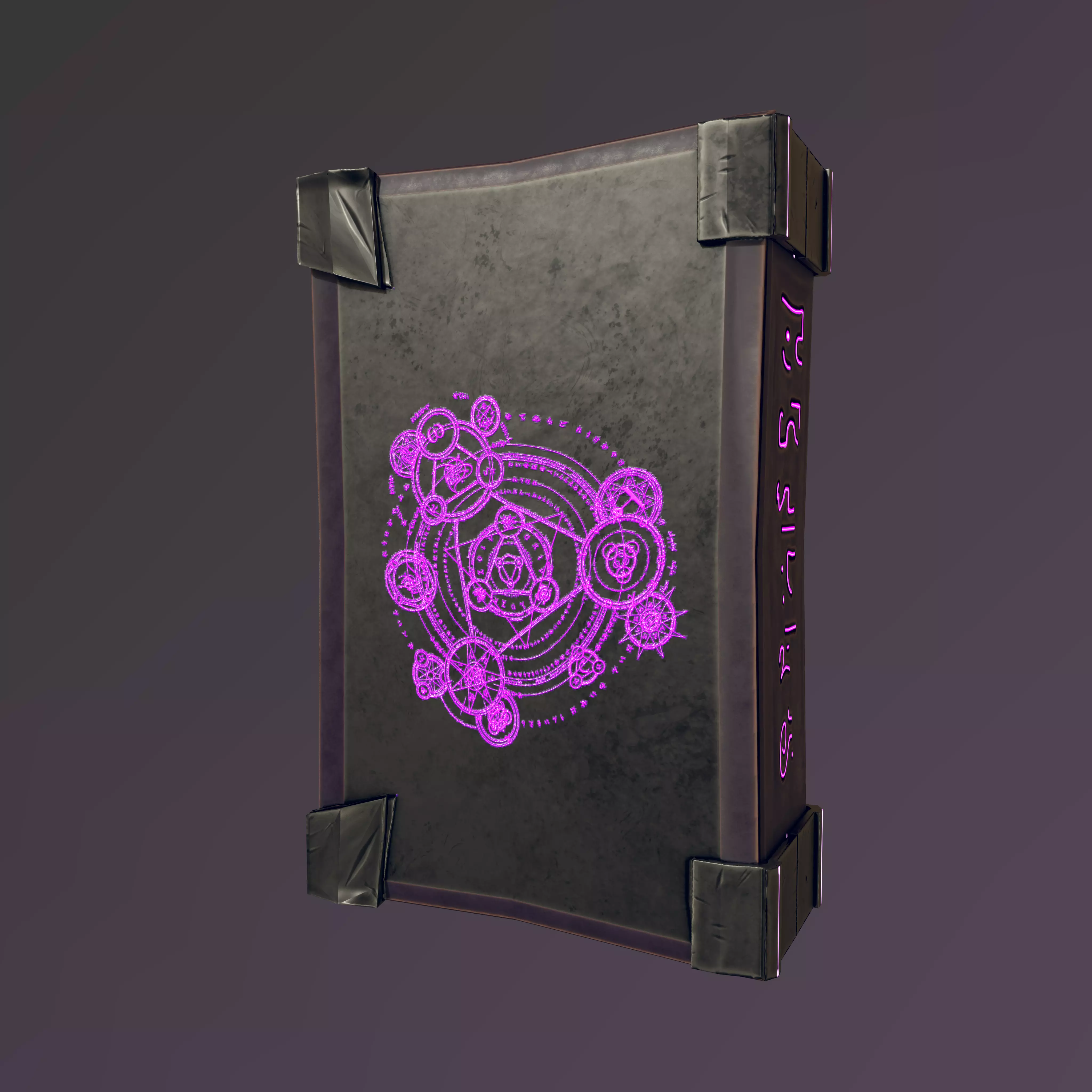 Spell Book Low-poly 3D model_0