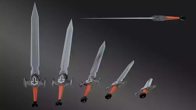 Darkness Sword Low-poly 3D model