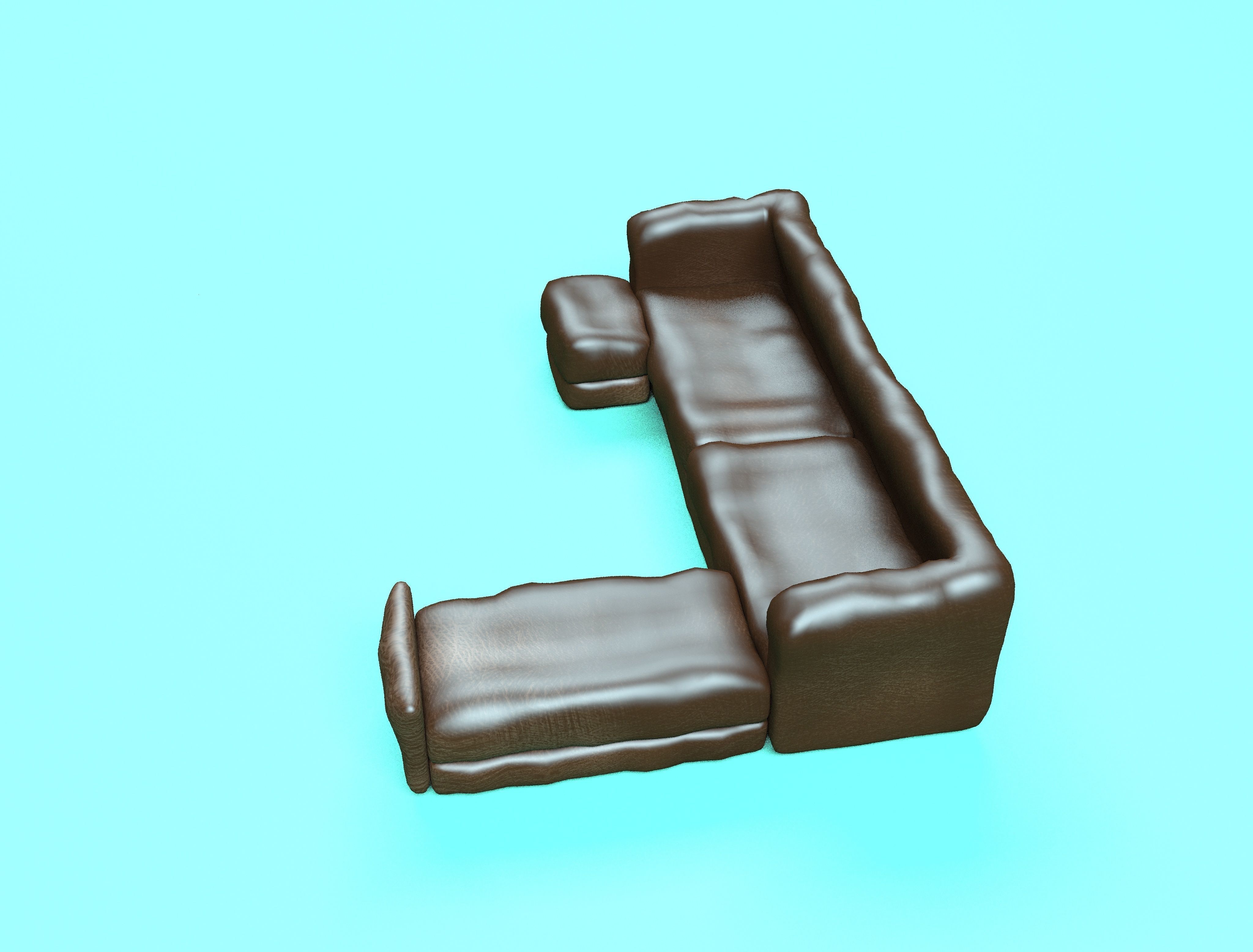 corner sofa  3D model_2