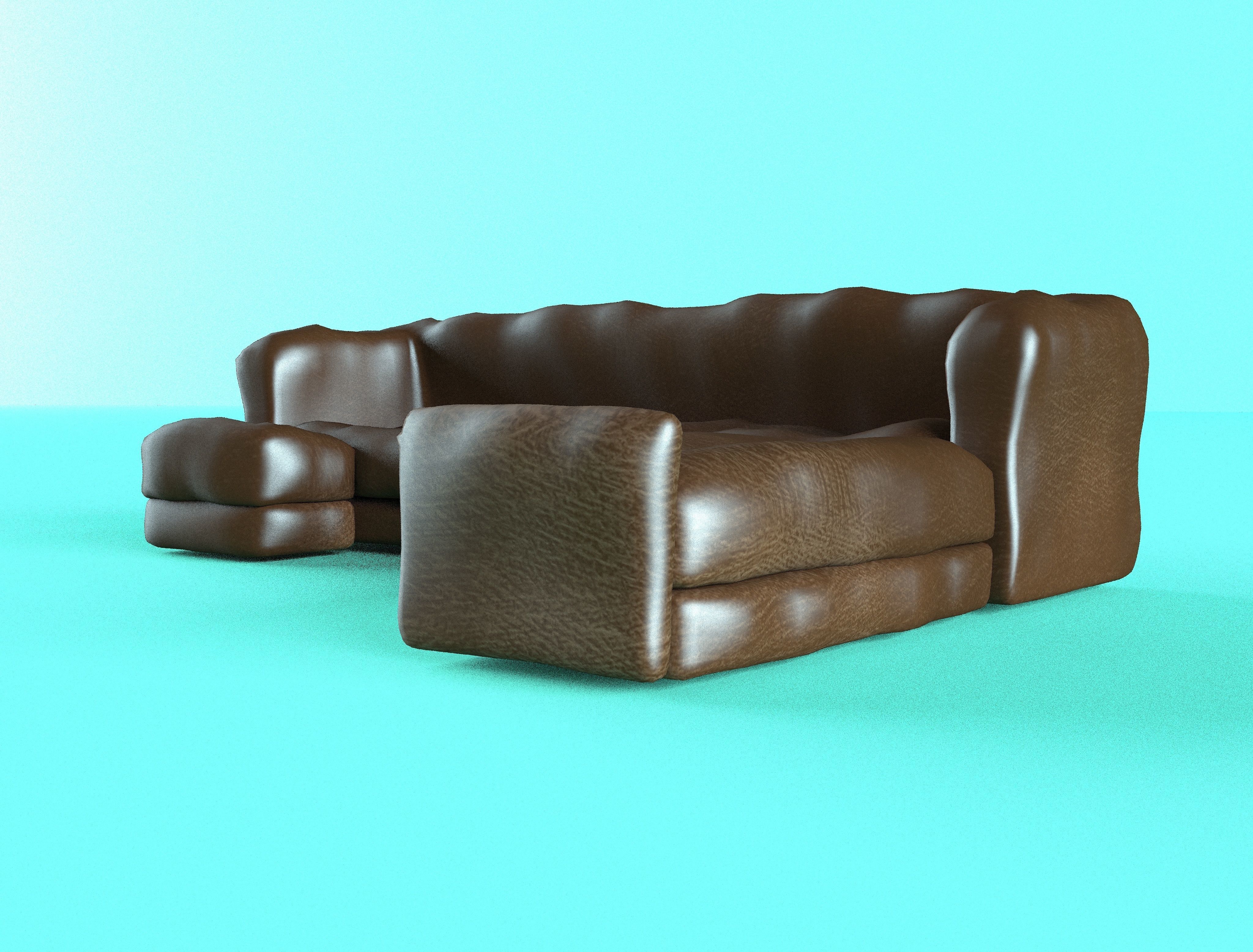 corner sofa  3D model_1
