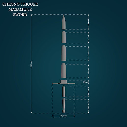 Masamune Sword from Chrono Trigger 3D print model