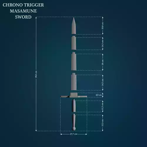 Masamune Sword from Chrono Trigger 3D print model