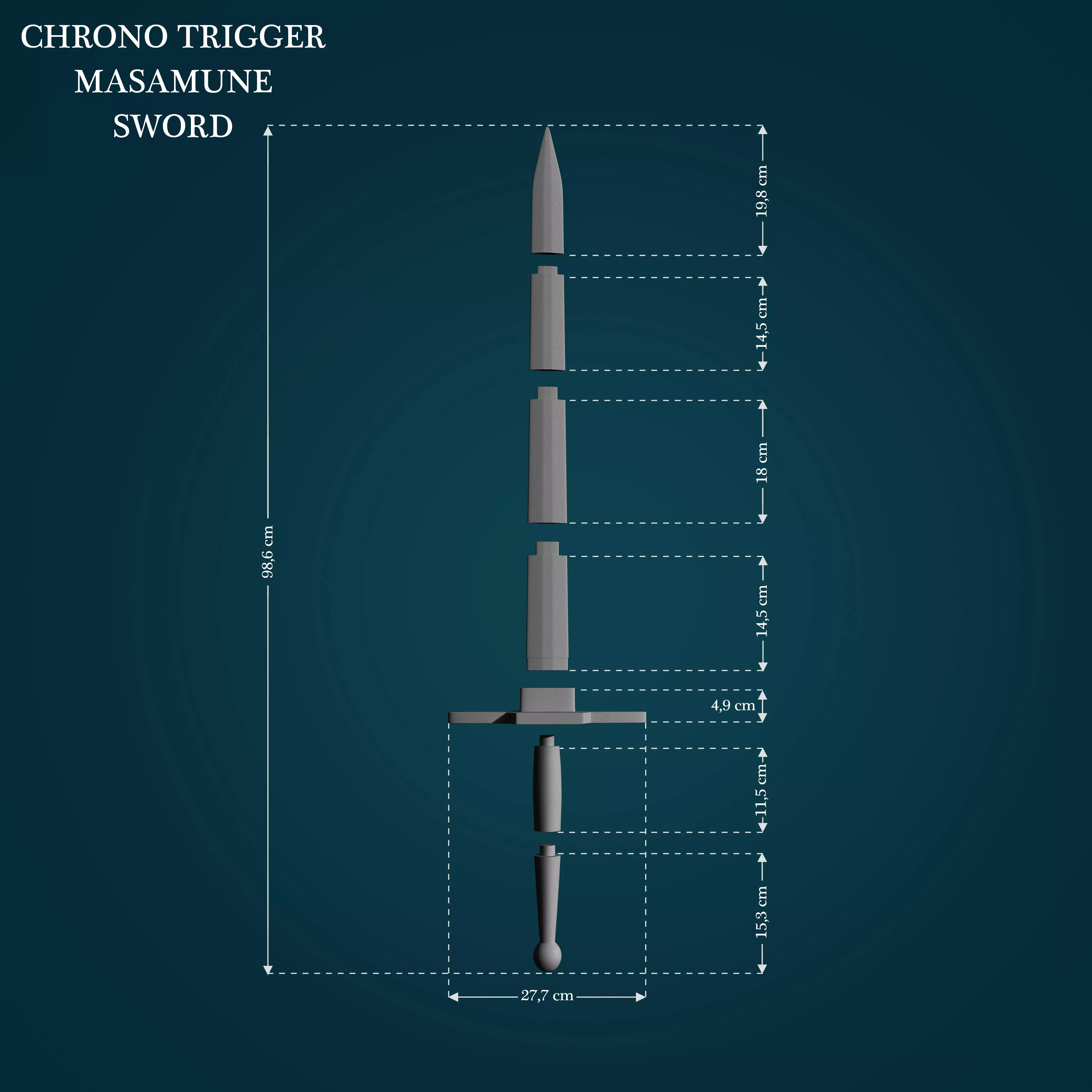 Masamune Sword from Chrono Trigger 3D print model_0