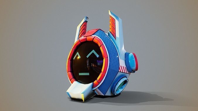 Interface futuristic robot Free low-poly 3D model