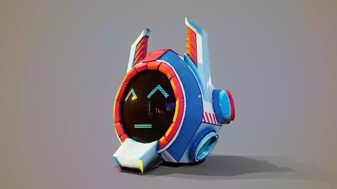 Interface futuristic robot Free low-poly 3D model