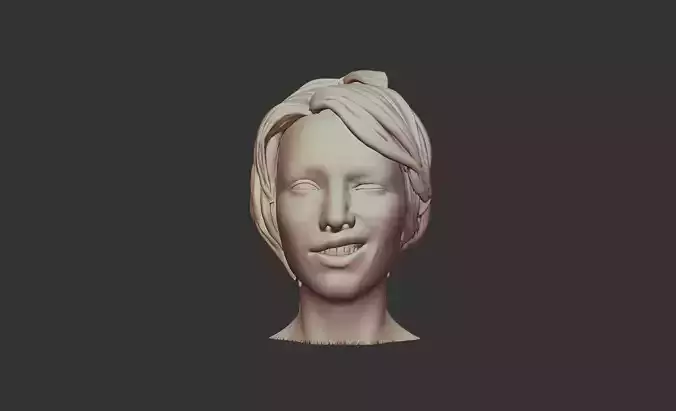 3D Printable Female Body Face 02