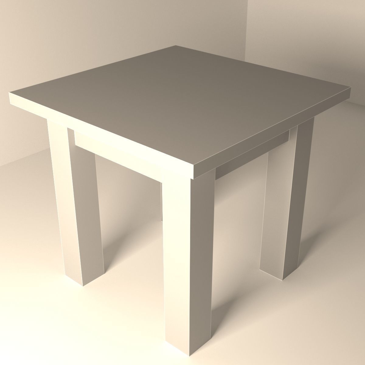 End Table Low-poly 3D model_4