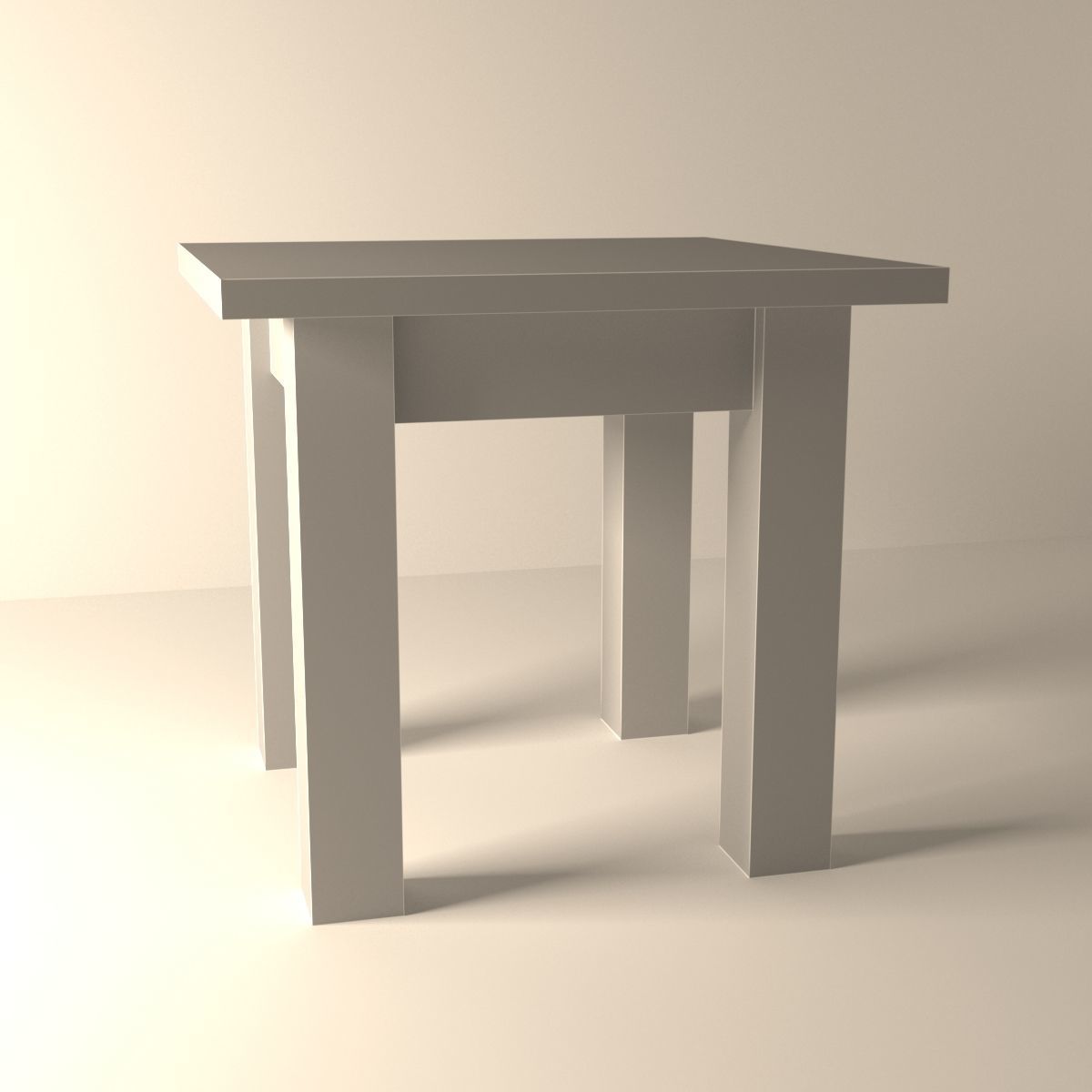 End Table Low-poly 3D model_3