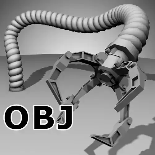 Robot Mechanic Arm OBJ - style three