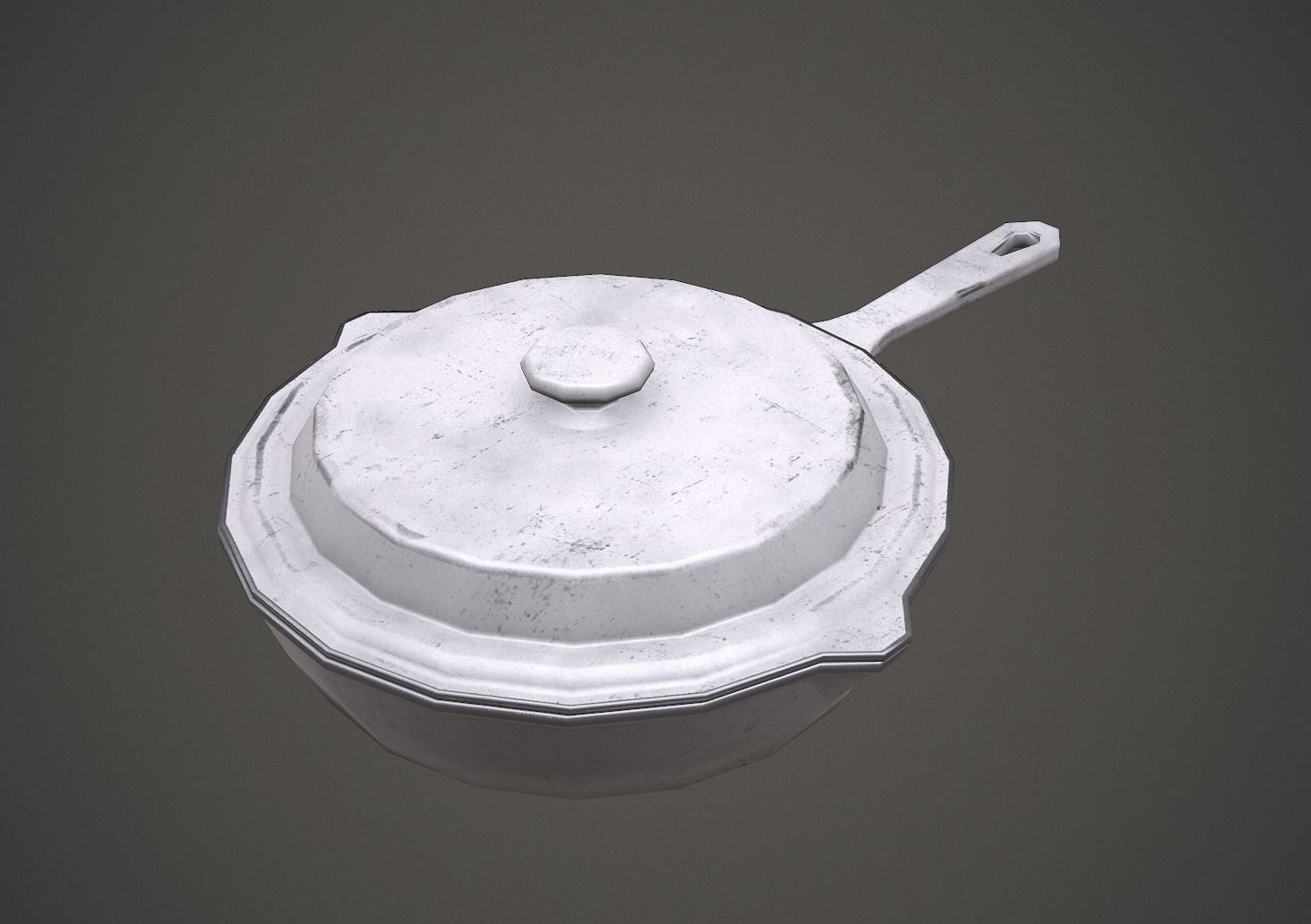 USSR Old Pan PBR Low Poly Low-poly 3D model_5