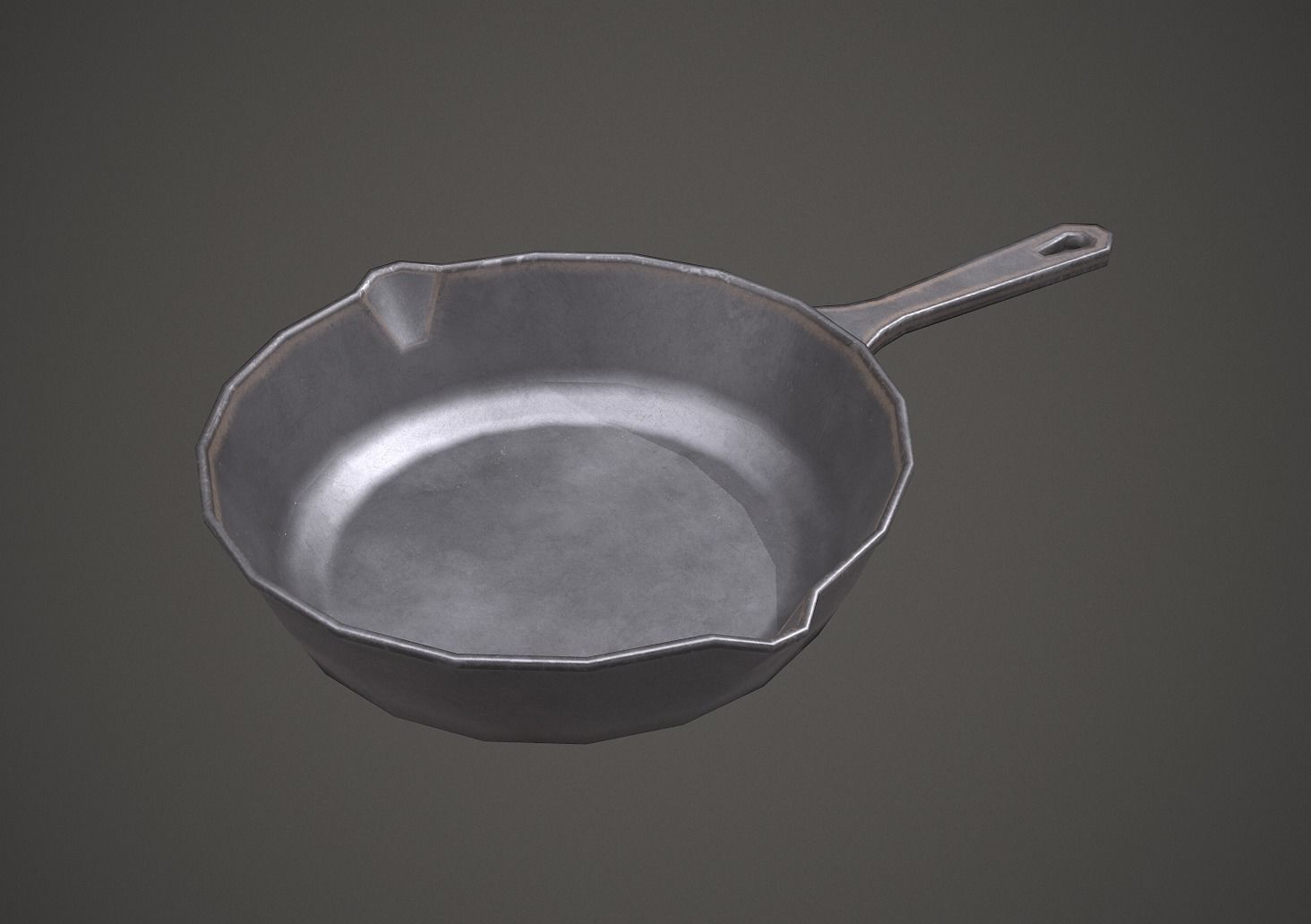 USSR Old Pan PBR Low Poly Low-poly 3D model_3