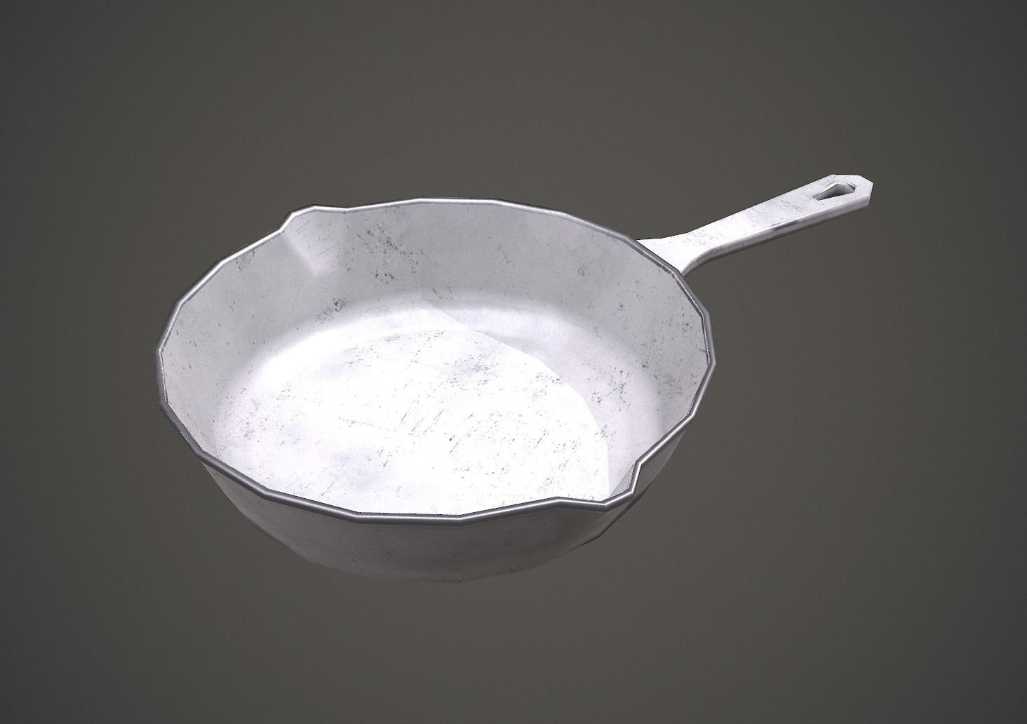 USSR Old Pan PBR Low Poly Low-poly 3D model_4