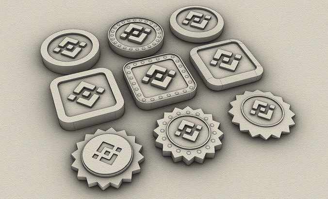 Cryptocurrency badge models - Bitcoin Ethereum and more Free 3D model
