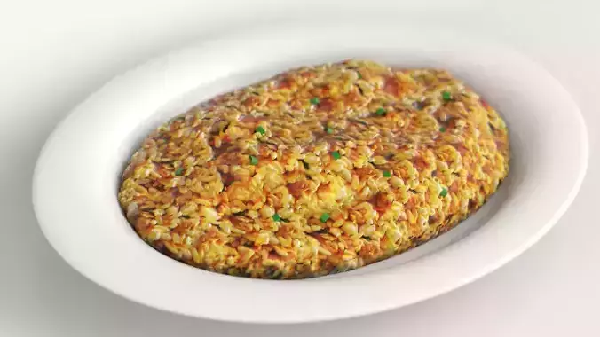 Fried rice 3D model