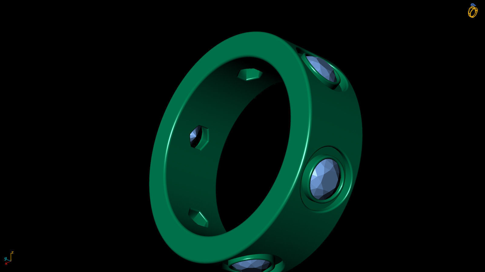 Ring Band R 0037 3D print model_1