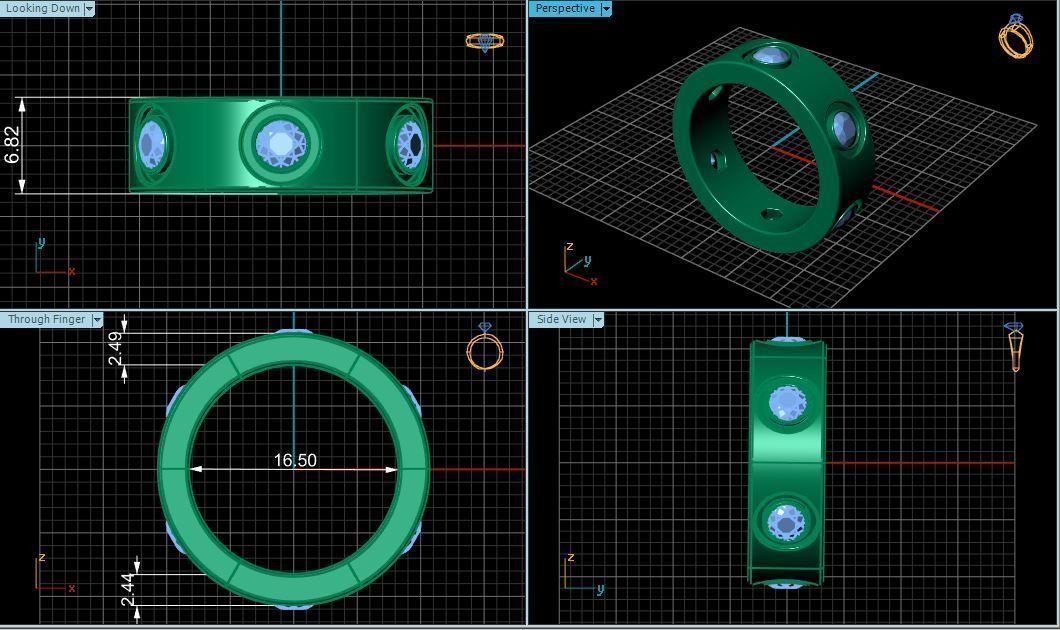Ring Band R 0037 3D print model_6