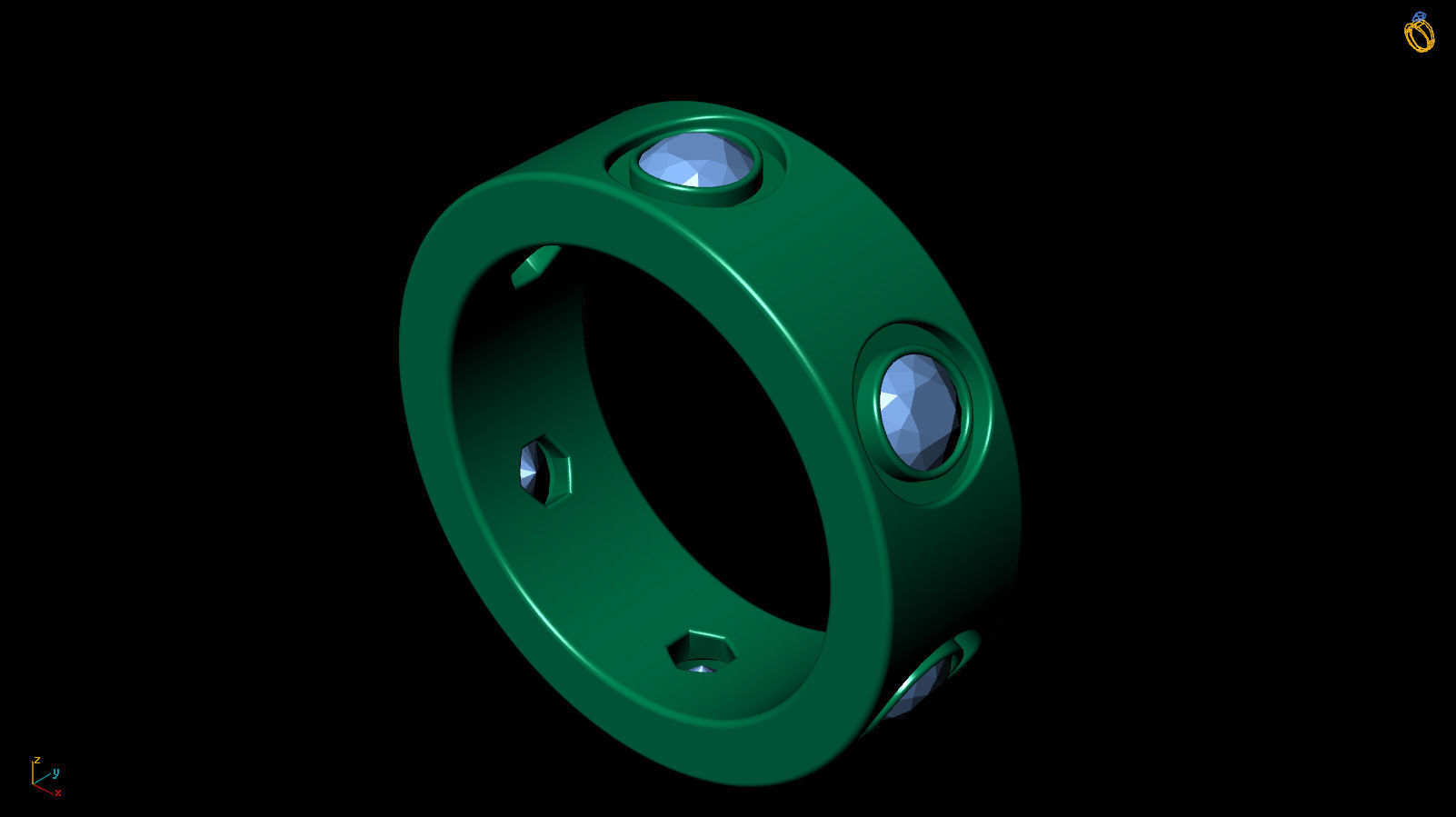 Ring Band R 0037 3D print model_10