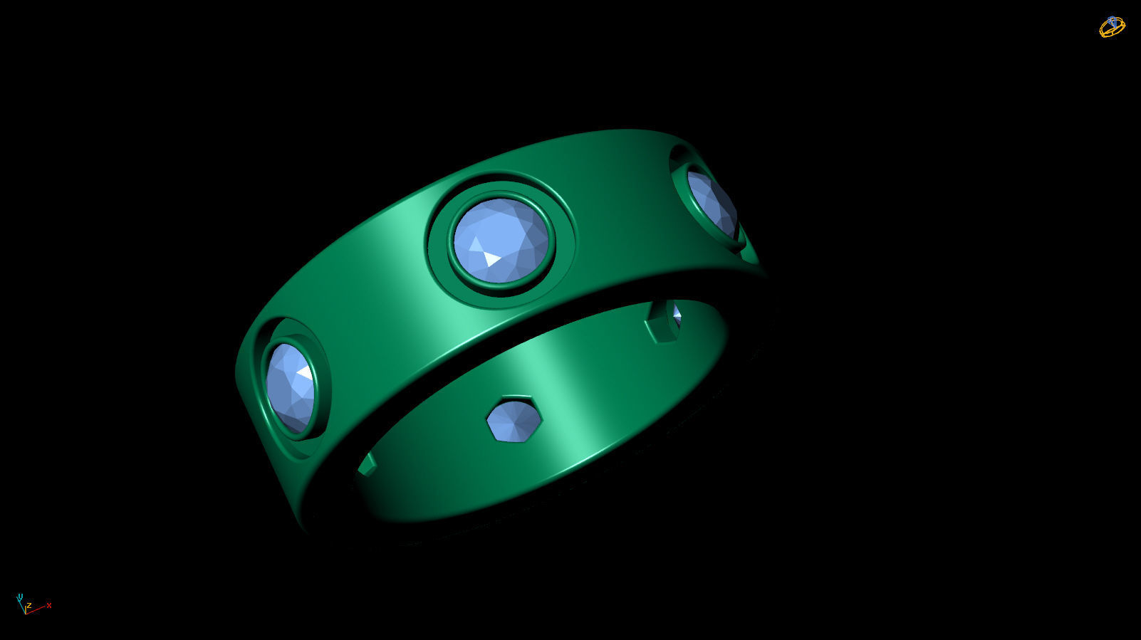 Ring Band R 0037 3D print model_7