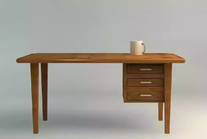Fine Wood Table 3D model