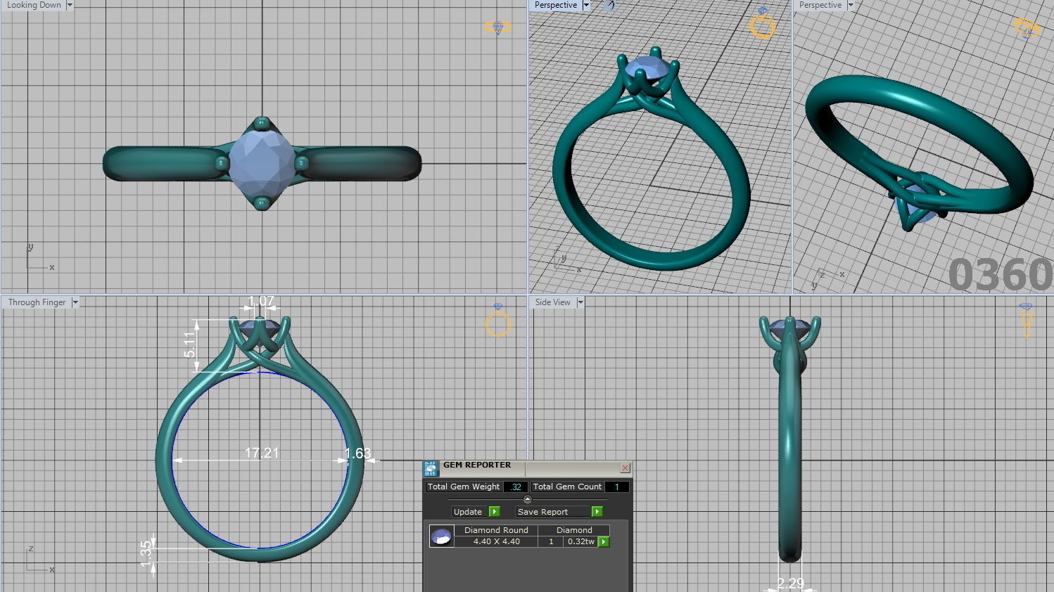 Four claws Trellis Solitaire Engagement Ring 3dmodel 3D print model_10