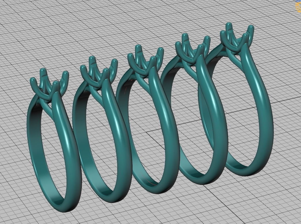 Four claws Trellis Solitaire Engagement Ring 3dmodel 3D print model_11