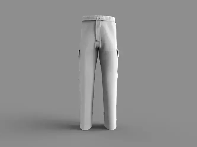 Men Trousers Pants with pockets buttons with UV map