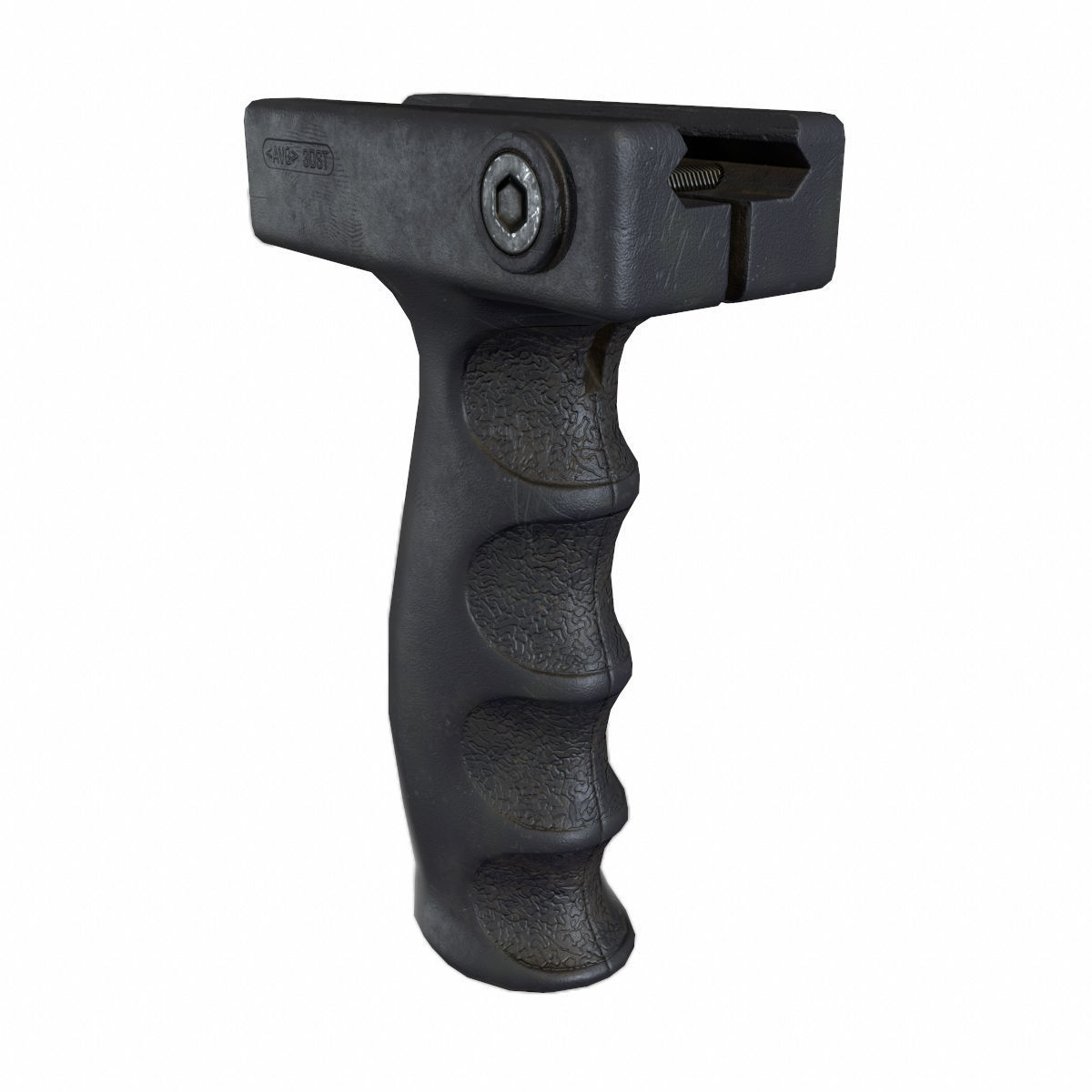 Vertical Foregrip Set-02 Low-poly 3D model_6