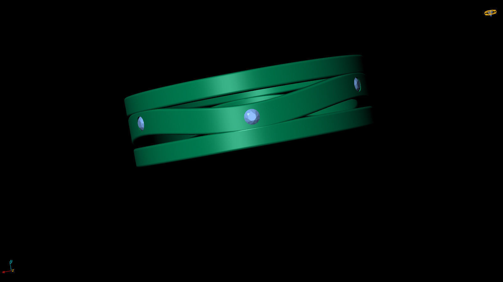 Ring Band R 0035 3D print model_5