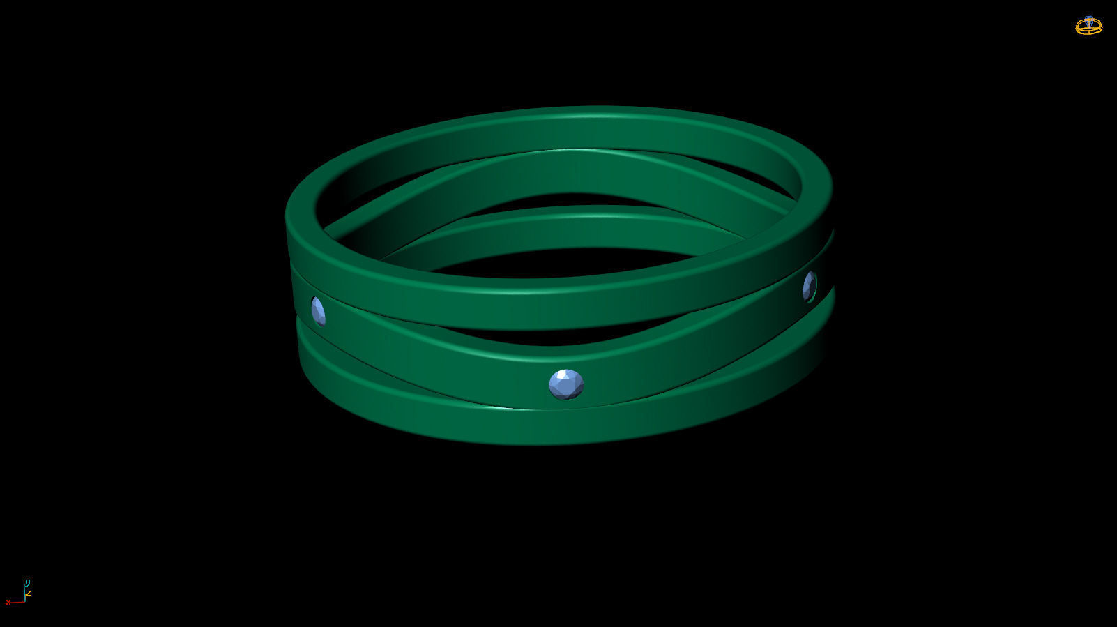 Ring Band R 0035 3D print model_13