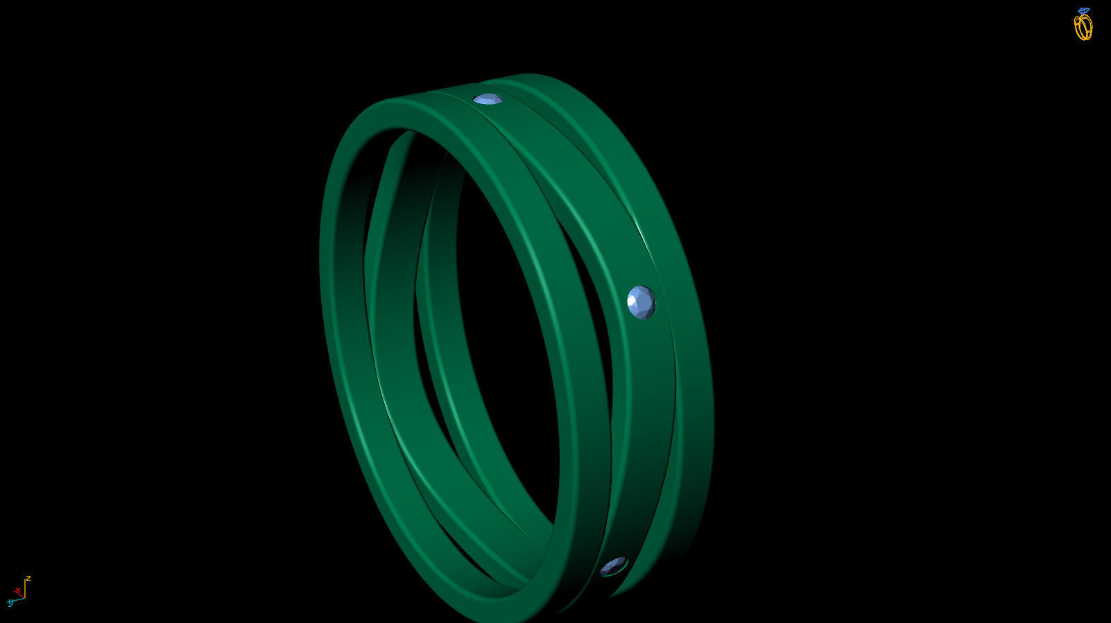 Ring Band R 0035 3D print model_12