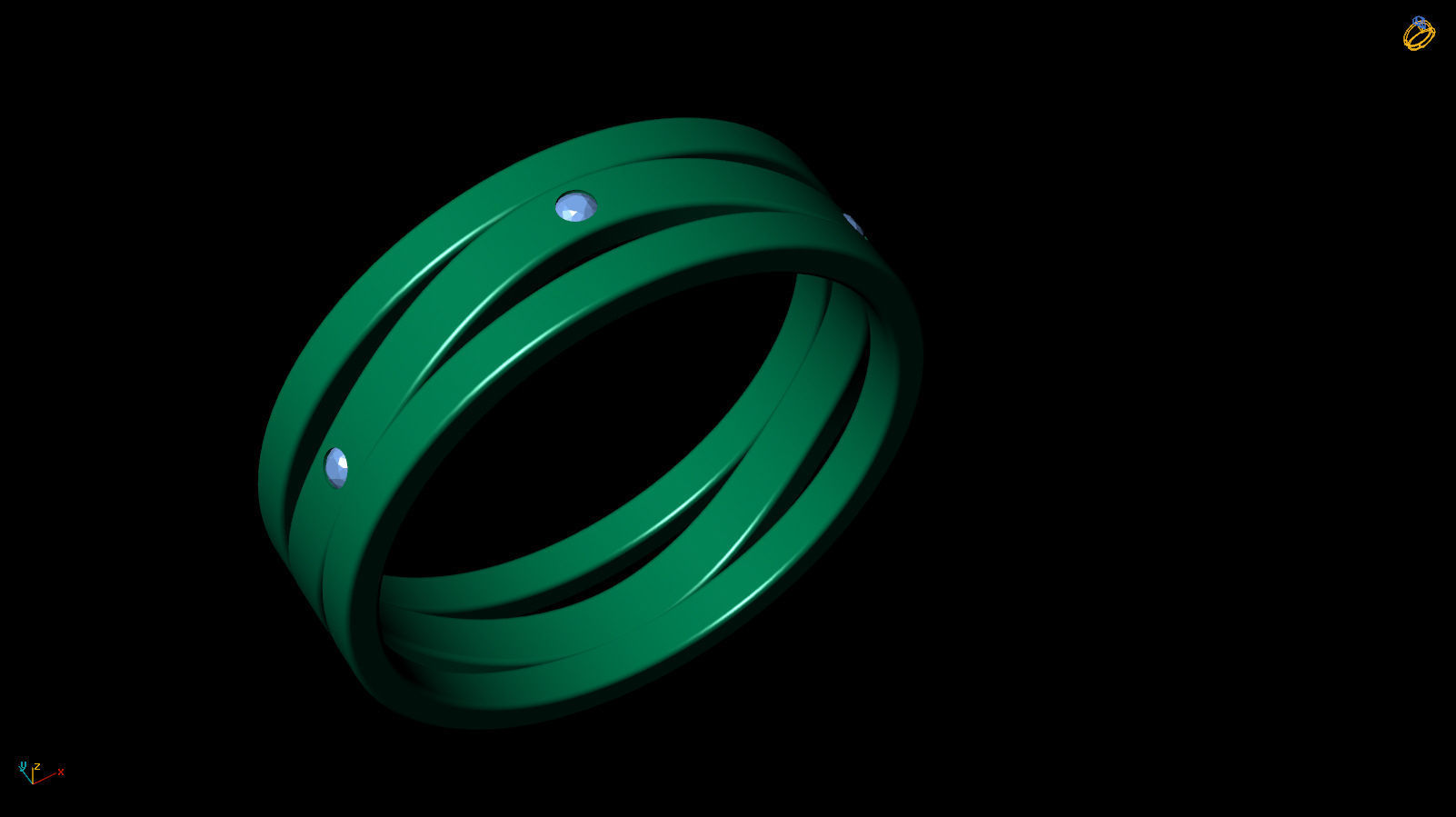 Ring Band R 0035 3D print model_10