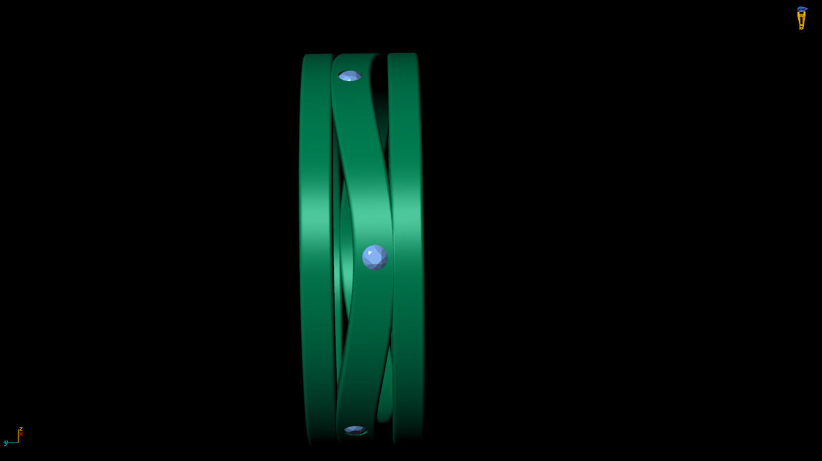 Ring Band R 0035 3D print model_11