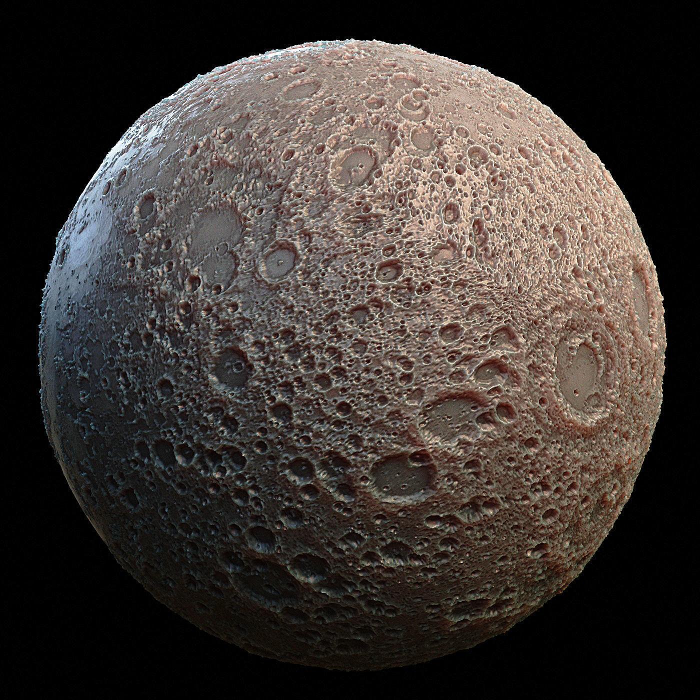 Moon High Poly 3D model_3