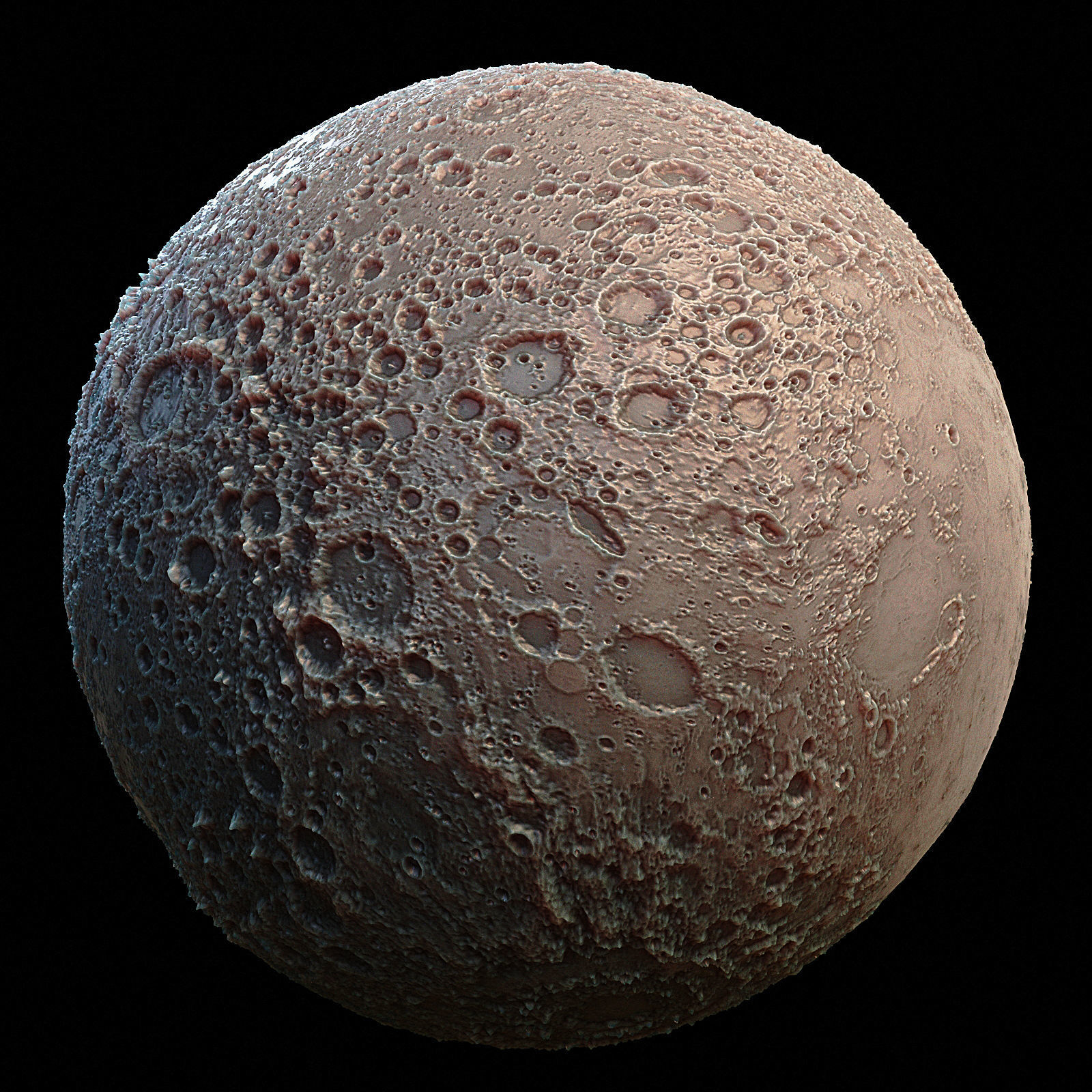 Moon High Poly 3D model_1